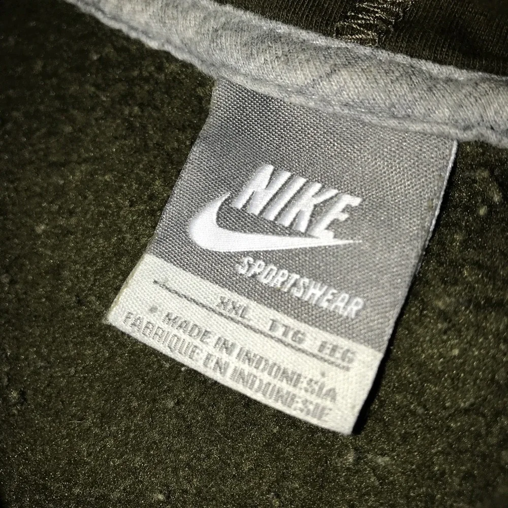 Nike 2XL Olive Green Logo Pullover Hoodie Fall 2008 EUC‎